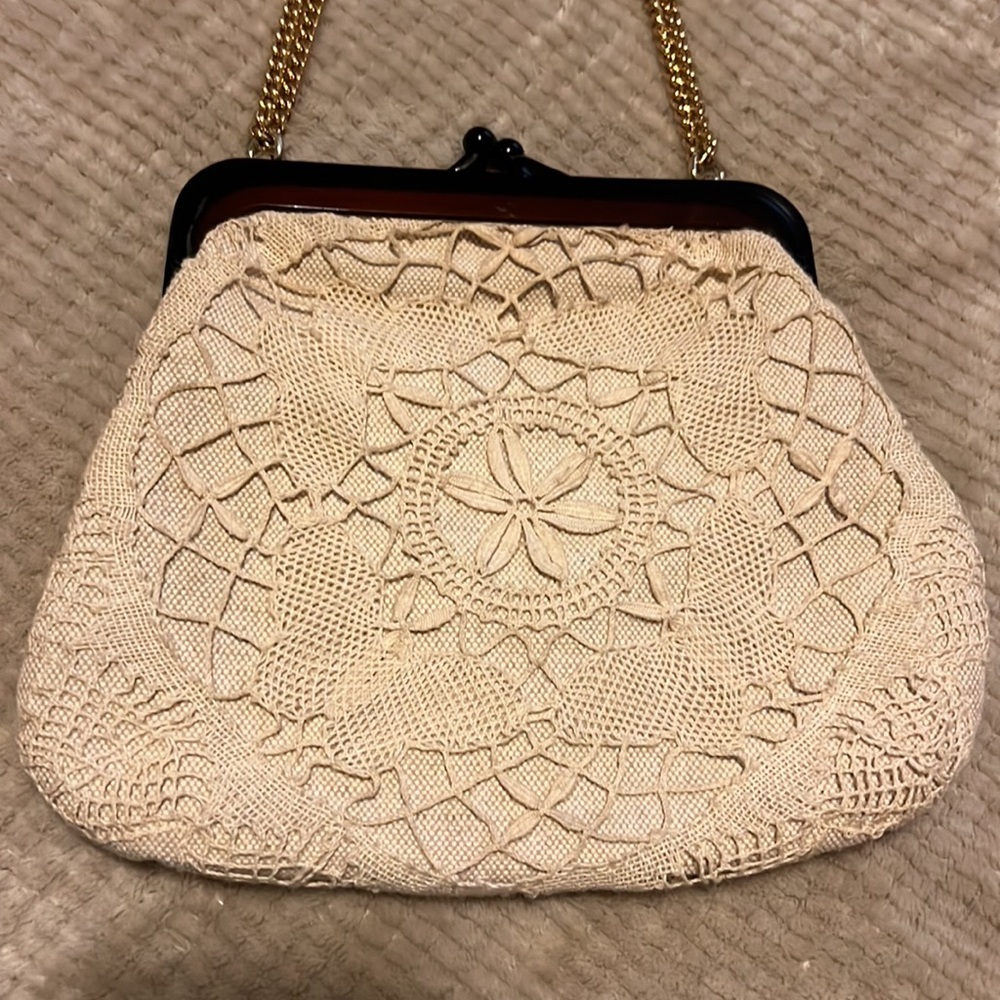 Vintage Elegant Cream Lace Women's Bag